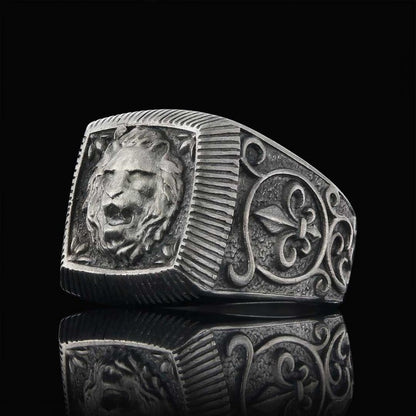 Silver Lion Ring by SWISS PLUS - Unique Design Rings - view 2