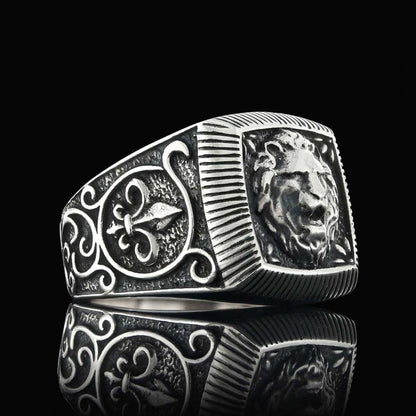 Silver Lion Ring by SWISS PLUS - Unique Design Rings - view 3