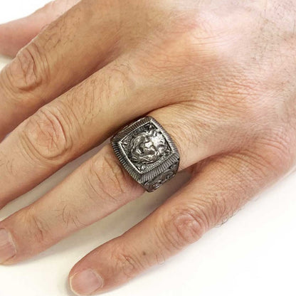 Silver Lion Ring by SWISS PLUS - Unique Design Rings - view 6
