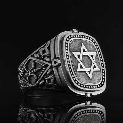 Silver Magen David Jewish Ring by SWISS PLUS - Jewish Collection - view 5