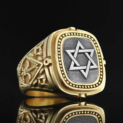 Silver Magen David Jewish Ring by SWISS PLUS - Jewish Collection - view 7