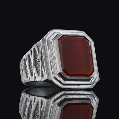 Silver Men Ring by SWISS PLUS - Unique Design Rings - view 4