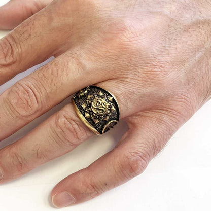 Silver Om Ring by SWISS PLUS - Buddhist Jewelry Collection - view 5