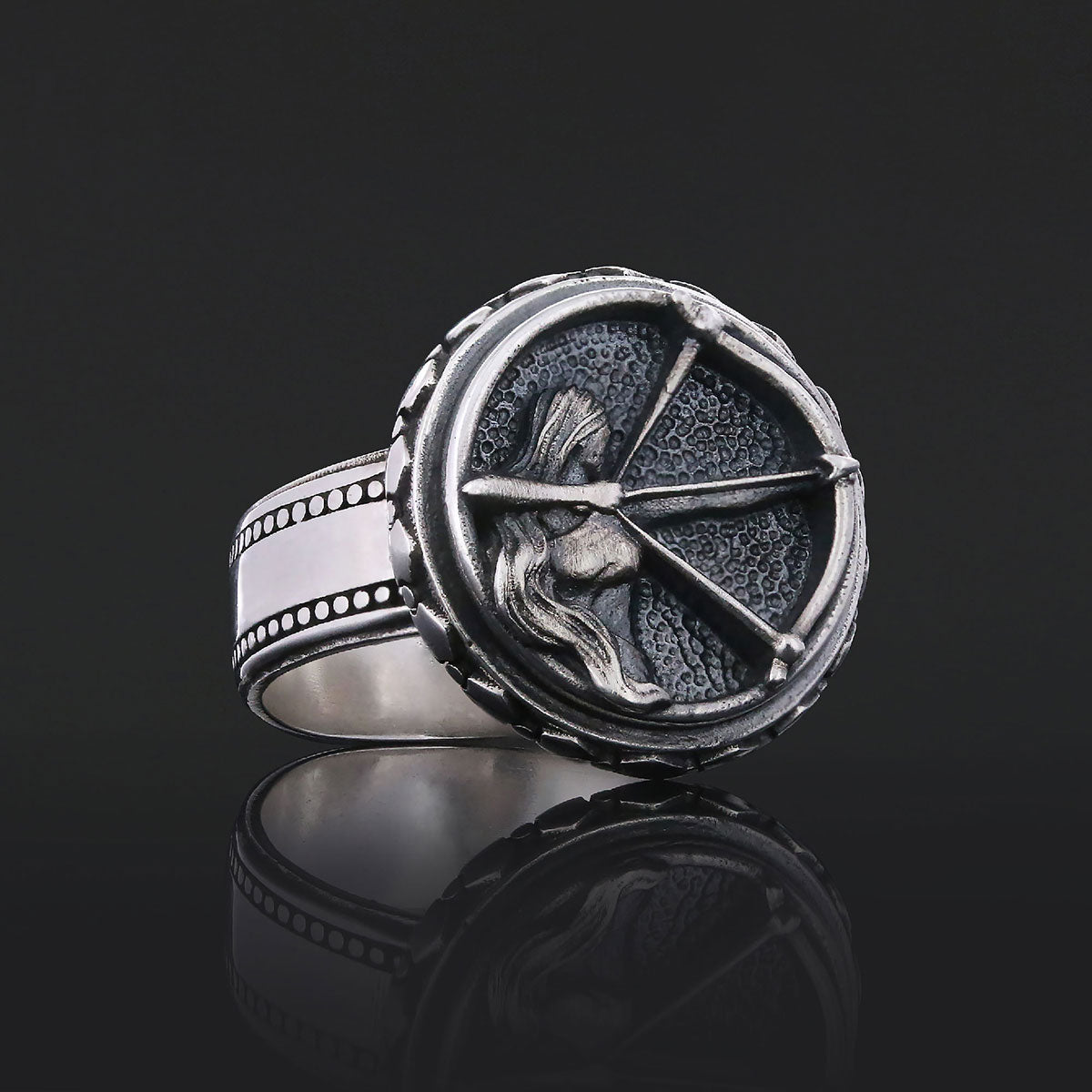 Silver Sagittarius Ring - view 3
