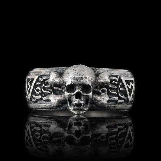 Silver Skull Special Design Ring by SWISS PLUS - Skull Rings - view 2