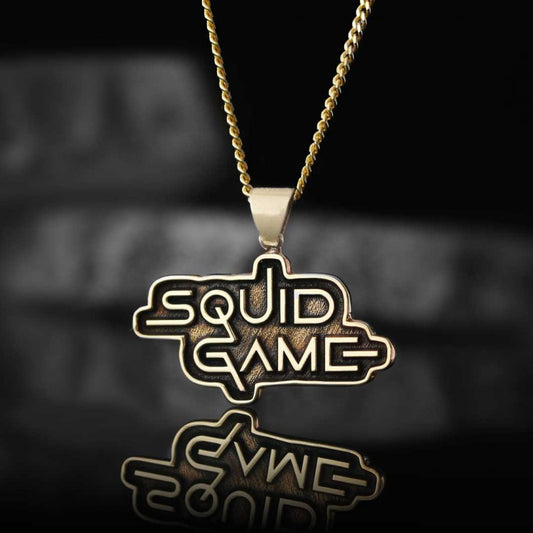 Silver Squid Game Pendant by SWISS PLUS - Unique Pendants & Cool Design Necklaces