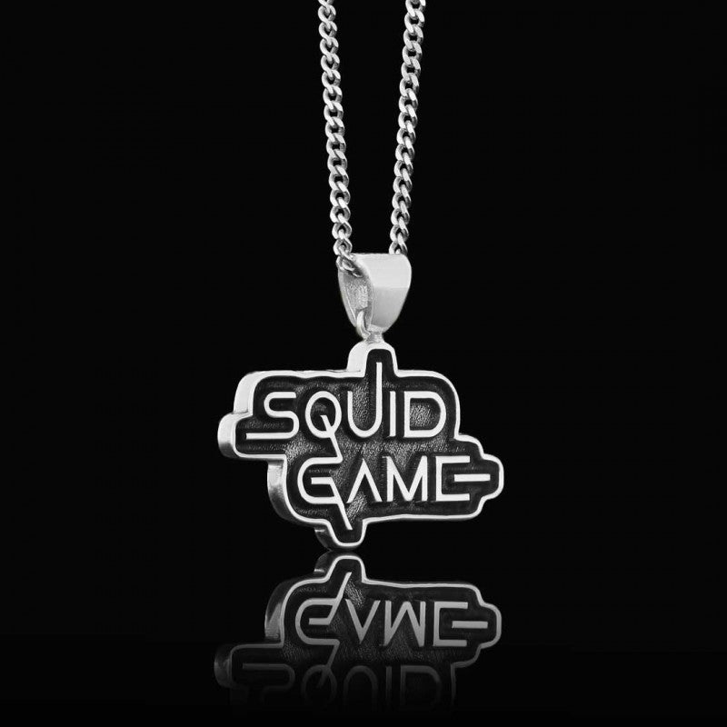 Silver Squid Game Pendant by SWISS PLUS - Unique Pendants & Cool Design Necklaces - view 2