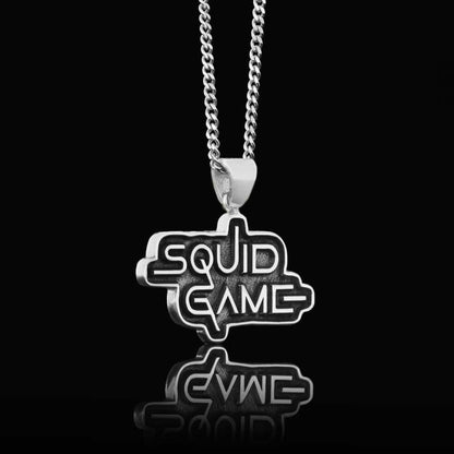 Silver Squid Game Pendant by SWISS PLUS - Unique Pendants & Cool Design Necklaces - view 2