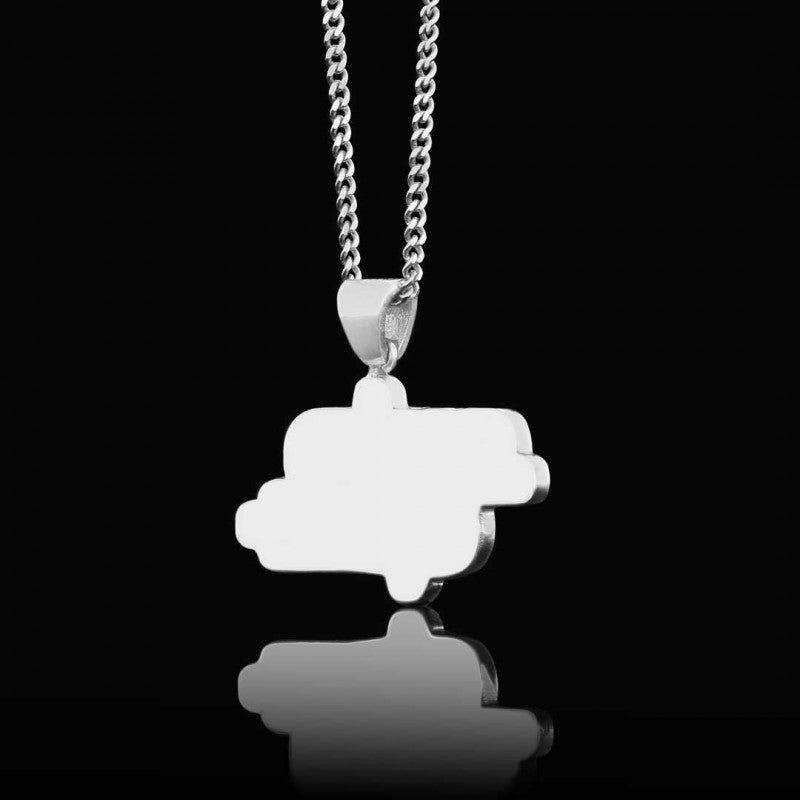 Silver Squid Game Pendant by SWISS PLUS - Unique Pendants & Cool Design Necklaces - view 3