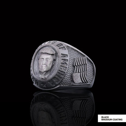 US President Trump Ring, Supporters Wide Ring, Donald J. Trump Ring, Patriotic Jewelry, Trump Face Ring, Supporter Jewelry by