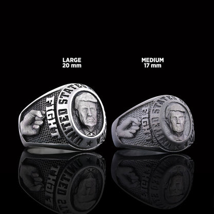 US President Trump Ring, Supporters Wide Ring, Donald J. Trump Ring, Patriotic Jewelry, Trump Face Ring, Supporter Jewelry by
