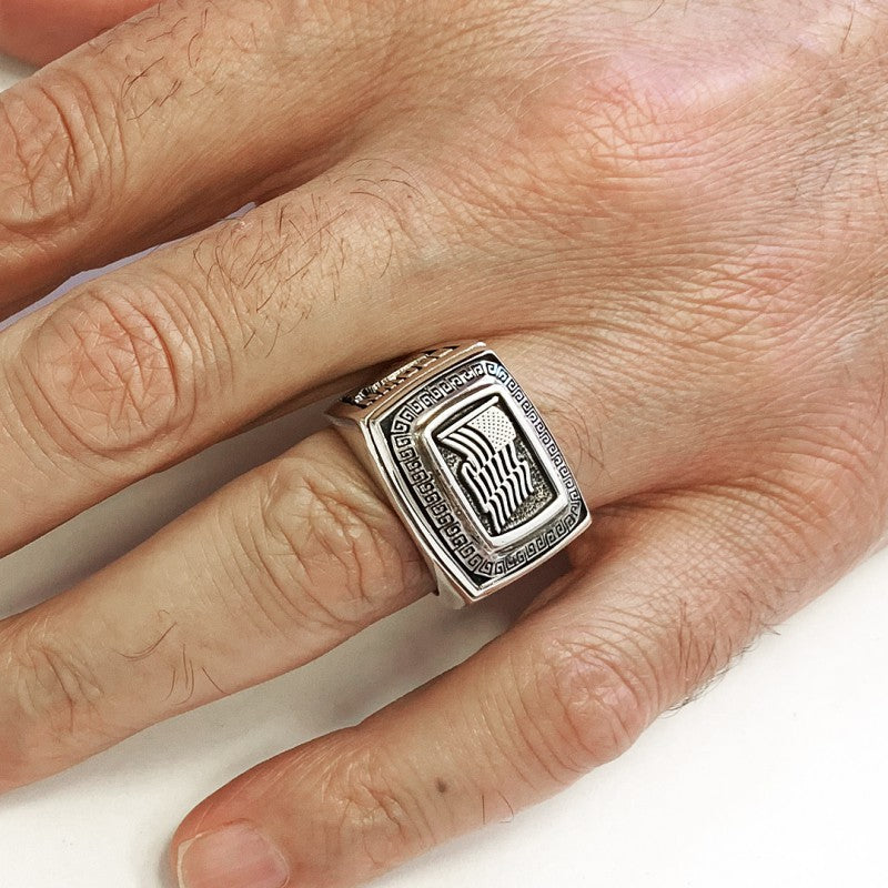 Silver US Ring - view 4