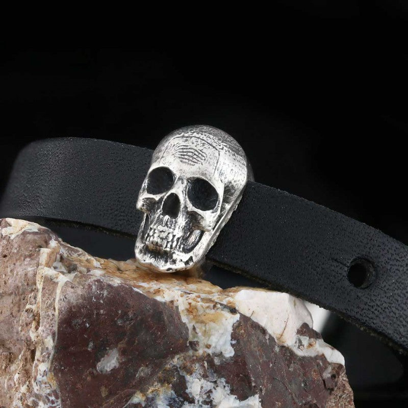 Skull Bracelet by SWISS PLUS - Unique Design Leather Bracelets