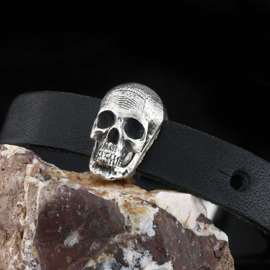 Skull Bracelet by SWISS PLUS - Unique Design Leather Bracelets