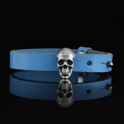 Skull Bracelet by SWISS PLUS - Unique Design Leather Bracelets - view 2