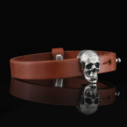 Skull Bracelet by SWISS PLUS - Unique Design Leather Bracelets - view 4