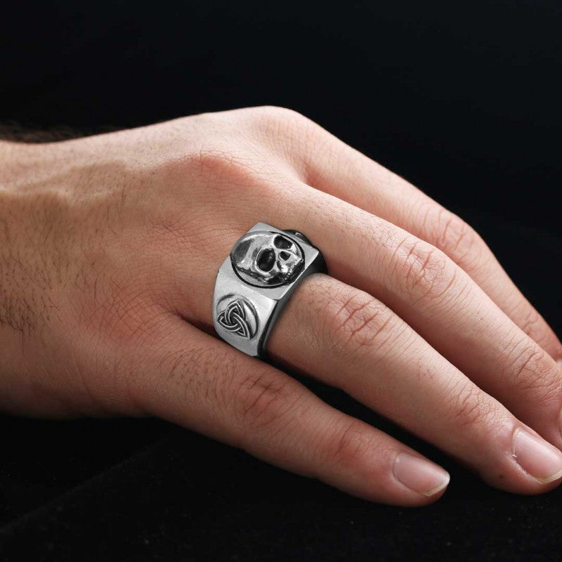 Skull Embossed Ring - view 5