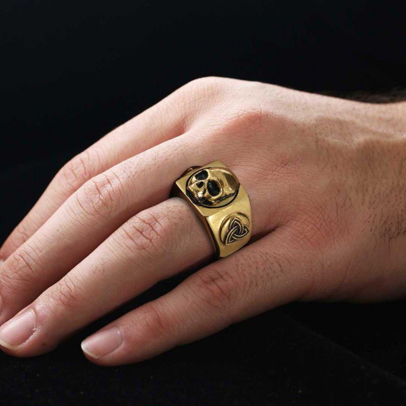 Skull Embossed Ring - view 6