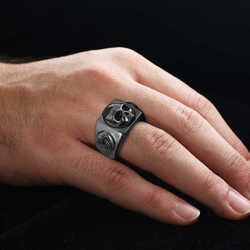 Skull Embossed Ring - view 7