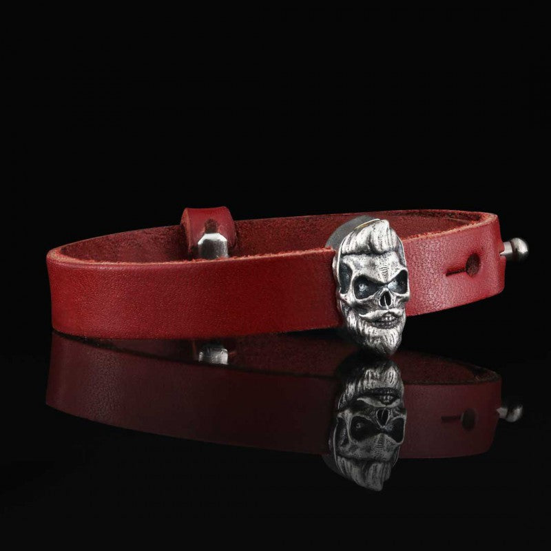 Skull Leather Bracelet - view 6
