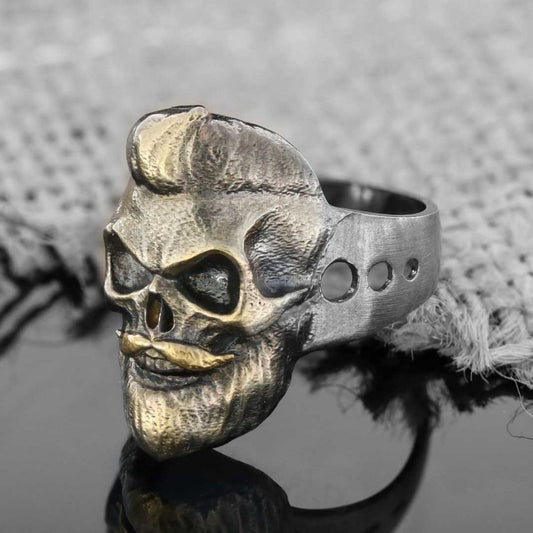 Skull with Beard Ring - view 1