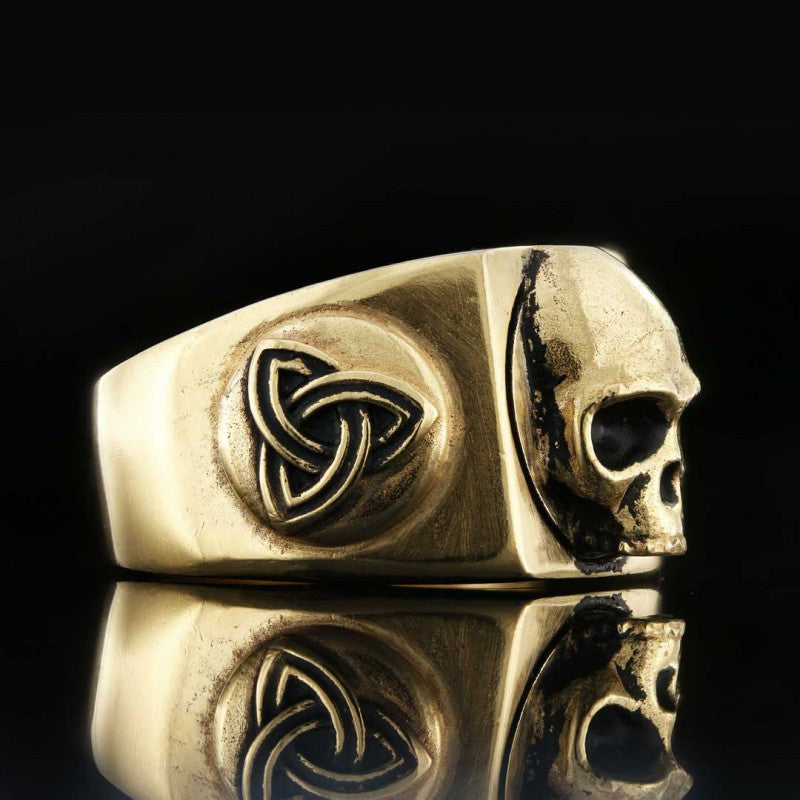 Skull Embossed Ring - view 4