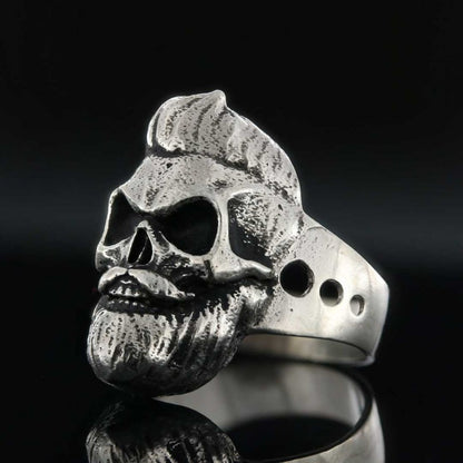 Skull with Beard Ring by SWISS PLUS - Skull Rings - view 3