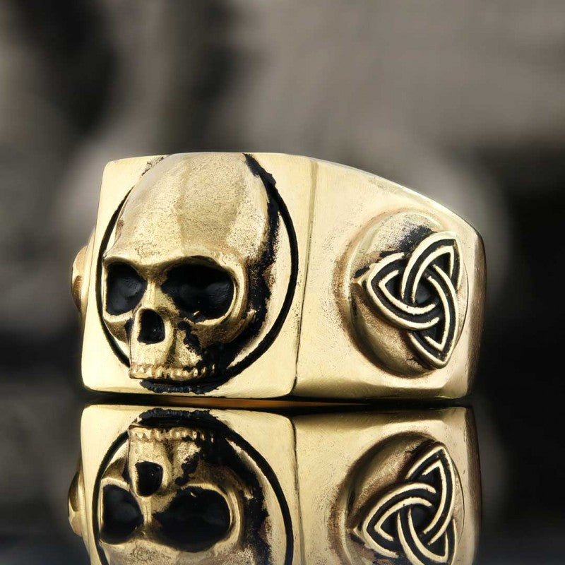 Skull Embossed Ring - view 1