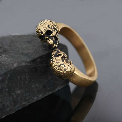 Skull Women 925 Silver Wedding Ring by SWISS PLUS - Sterling Silver Band Rings