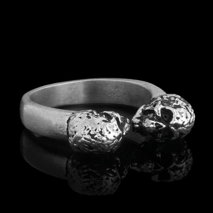 Skull Women 925 Silver Wedding Ring by SWISS PLUS - Sterling Silver Band Rings - view 6