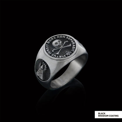 Skull and Crossbones Masonic Ring, Special Masonic Ring, Freemasonic Ring by SWISS PLUS - Christian Collection - view 3