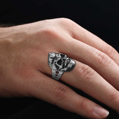 Skull with Beard Ring by SWISS PLUS - Skull Rings - view 5