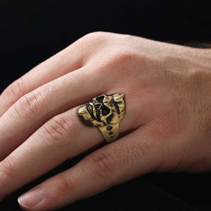 Skull with Beard Ring by SWISS PLUS - Skull Rings - view 6