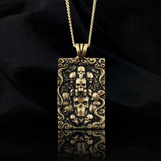 Skulls in Frame Pendant by SWISS PLUS - Unique Pendants & Cool Design Necklaces - view 2
