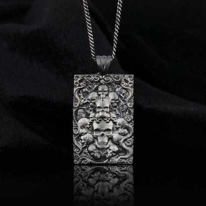 Skulls in Frame Pendant by SWISS PLUS - Unique Pendants & Cool Design Necklaces - view 3