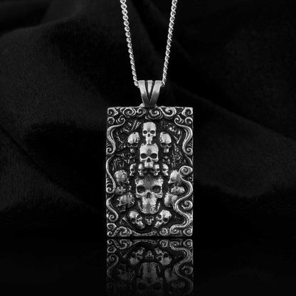 Skulls in Frame Pendant by SWISS PLUS - Unique Pendants & Cool Design Necklaces - view 4