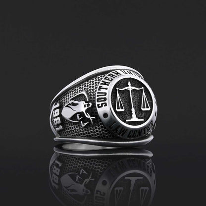 Southern University Ring, Class Ring, Handmade University Graduation Ring, High School Ring by SWISS PLUS - Custom College Cl