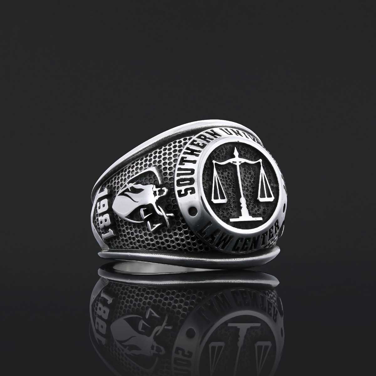 Southern University Ring, Class Ring, Handmade University Graduation Ring, High School Ring - view 1