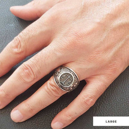Southern University Ring, Class Ring, Handmade University Graduation Ring, High School Ring by SWISS PLUS - Custom College Cl
