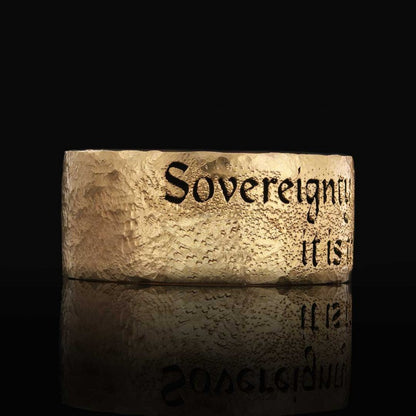 Sovereignty Motto Band Ring by SWISS PLUS - Inspirational Rings - view 3
