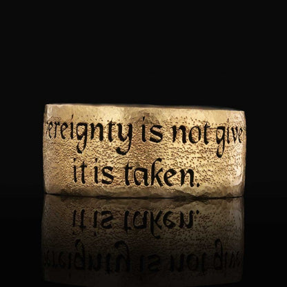 Sovereignty Motto Band Ring by SWISS PLUS - Inspirational Rings - view 4