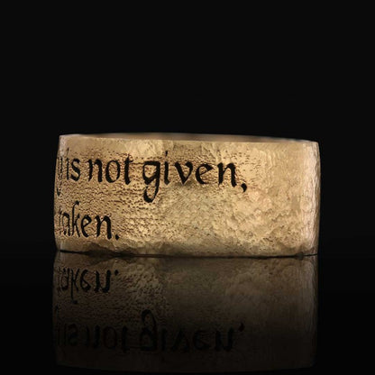 Sovereignty Motto Band Ring by SWISS PLUS - Inspirational Rings - view 5