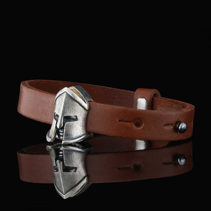 Sparta Leather Bracelet by SWISS PLUS - Unique Design Leather Bracelets - view 4