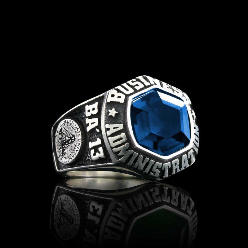 Special Design 925 Sterling Silver Busines Administration Women Ring by SWISS PLUS - Custom College Class Rings - view 2