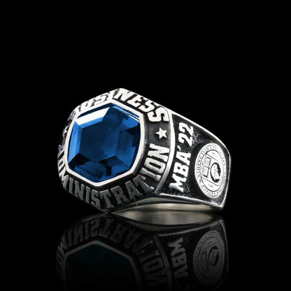 Special Design 925 Sterling Silver Busines Administration Women Ring by SWISS PLUS - Custom College Class Rings - view 3