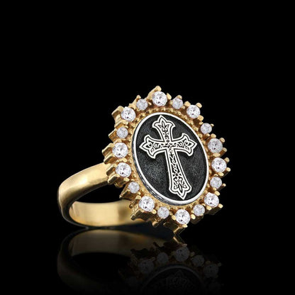 Special Design 925 Sterling Silver Christian Cross Women Ring by SWISS PLUS - Christian Collection - view 3