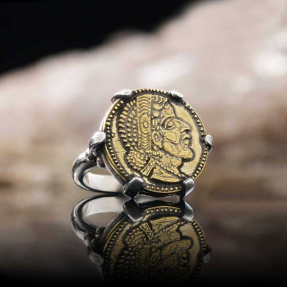 Special Design 925 Sterling Silver Egyptian Coin Women Ring by SWISS PLUS - 925 Sterling Silver Rings for Men & Women