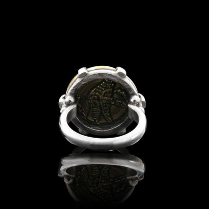 Special Design 925 Sterling Silver Egyptian Coin Women Ring by SWISS PLUS - 925 Sterling Silver Rings for Men & Women - view 