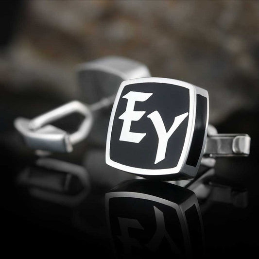 Special Design 925 Sterling Silver Letter Cufflinks