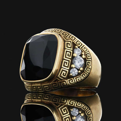Special Design 925 Sterling Silver Men Ring With Stone by SWISS PLUS - Unique Design Rings - view 4